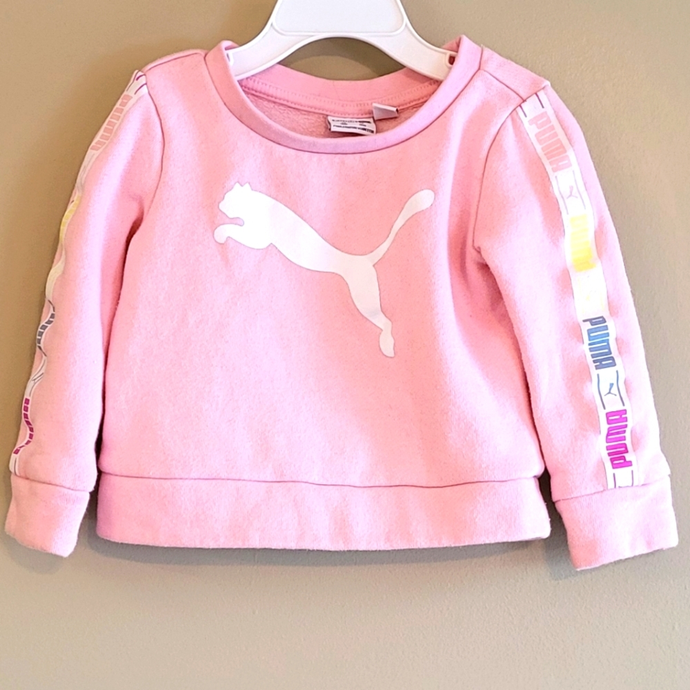 Puma soft pink crew neck sweatshirt